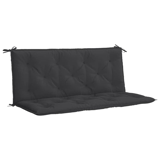 vidaXL Μαξιλάρι Πάγκου Κήπου Μαύρο 120x(50+50)x7 εκ. Ύφασμα Oxford