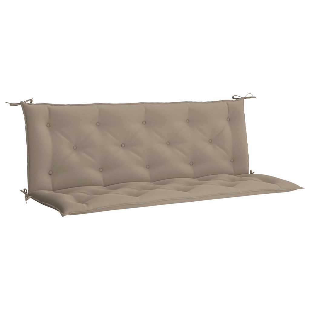 vidaXL Μαξιλάρι Πάγκου Κήπου Taupe 150x(50+50)x7 εκ. Ύφασμα Oxford