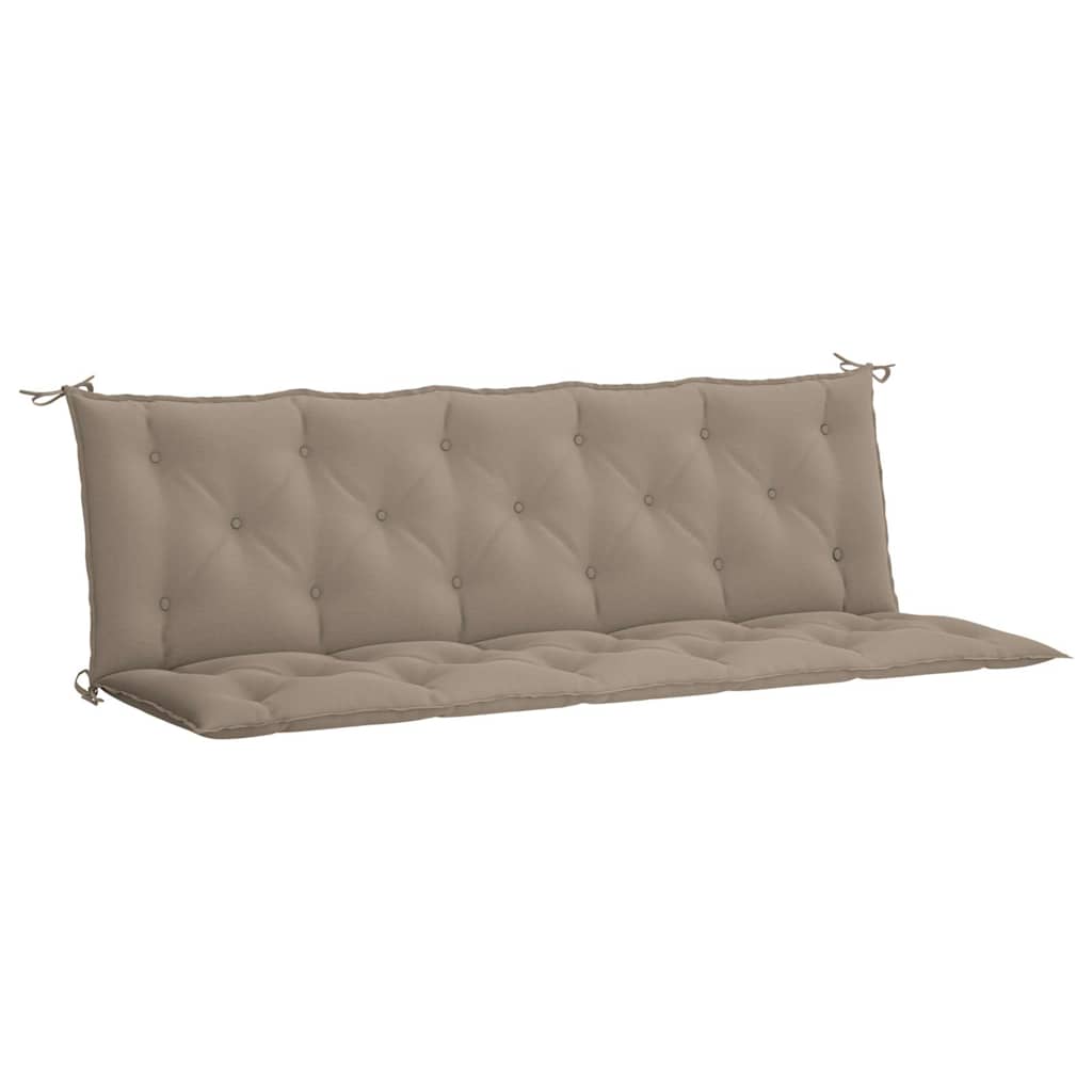 vidaXL Μαξιλάρι Πάγκου Κήπου Taupe 180x(50+50)x7 εκ. Ύφασμα Oxford