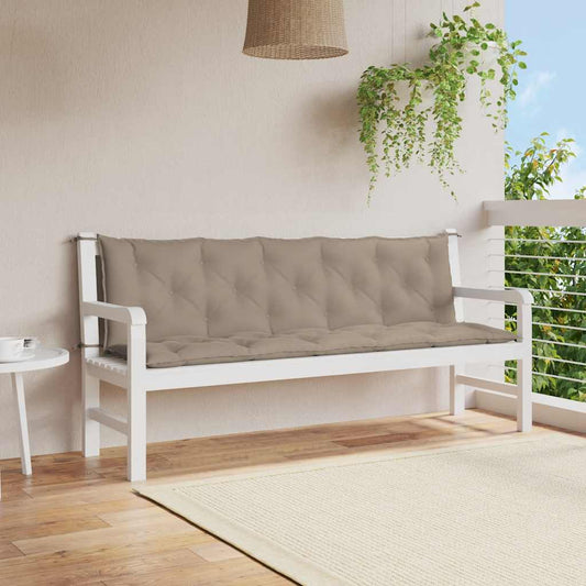 vidaXL Μαξιλάρι Πάγκου Κήπου Taupe 180x(50+50)x7 εκ. Ύφασμα Oxford