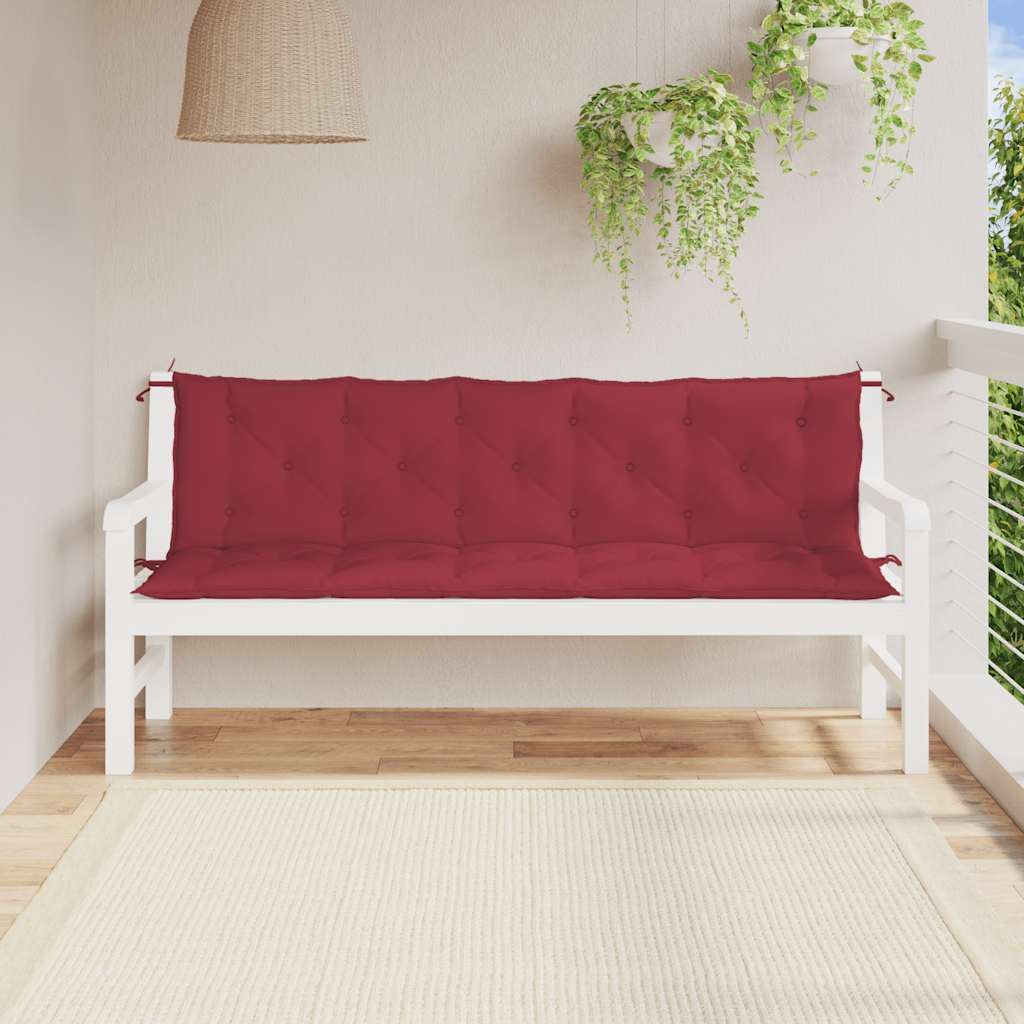 vidaXL Μαξιλάρι Πάγκου Κήπου Μπορντό 180x(50+50)x7 εκ. Ύφασμα Oxford
