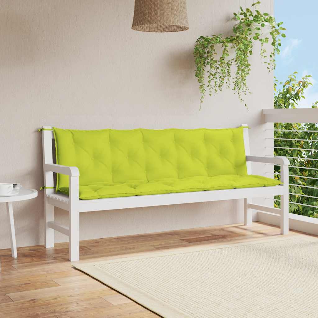 vidaXL Μαξιλάρι Πάγκου Κήπου Αν. Πράσινο 180x(50+50)x7εκ Ύφασμα Oxford