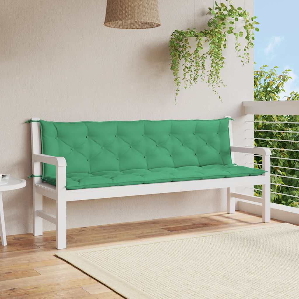 vidaXL Μαξιλάρι Πάγκου Κήπου Πράσινο 200x(50+50)x7 εκ. Ύφασμα Oxford