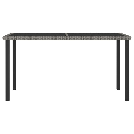 vidaXL Τραπεζαρία Κήπου Γκρι 140 x 70 x 73 εκ. από Συνθετικό Ρατάν