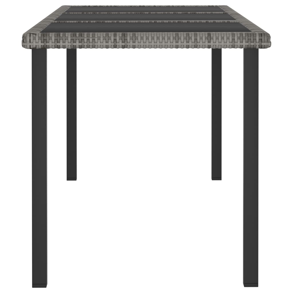 vidaXL Τραπεζαρία Κήπου Γκρι 180 x 70 x 73 εκ. από Συνθετικό Ρατάν