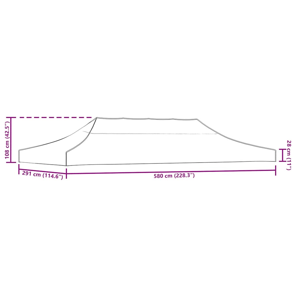vidaXL Κάλυμμα Τέντας Εκδηλώσεων Μπεζ 6 x 3 μ. 270 γρ/μ²