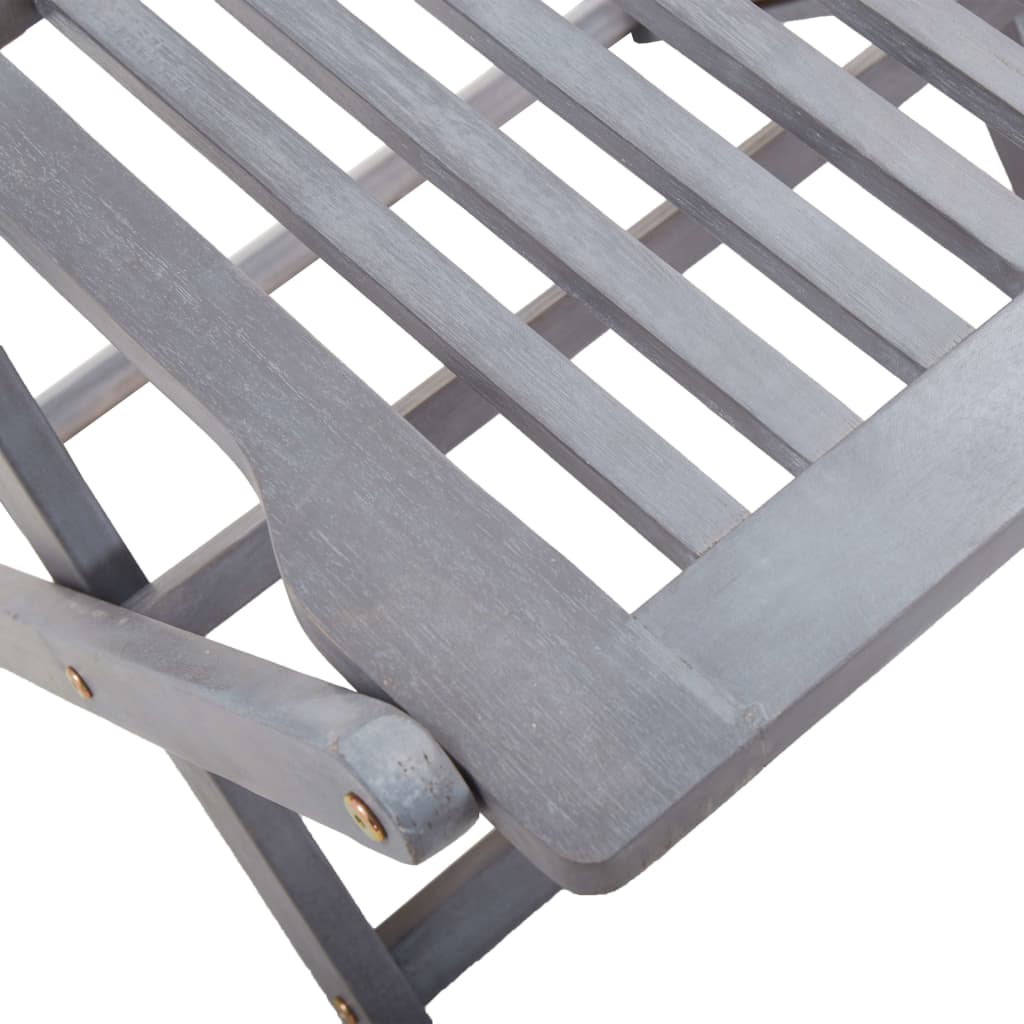 vidaXL Σετ Τραπεζαρίας Κήπου 5 Τεμαχίων Γκρι από Μασίφ Ξύλο Ακακίας