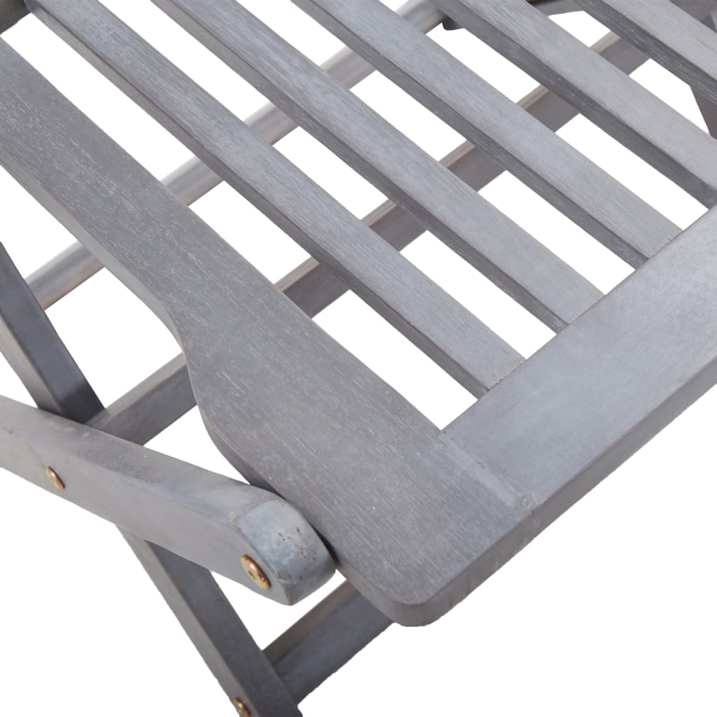 vidaXL Σετ Τραπεζαρίας Κήπου 9 Τεμαχίων Γκρι από Μασίφ Ξύλο Ακακίας