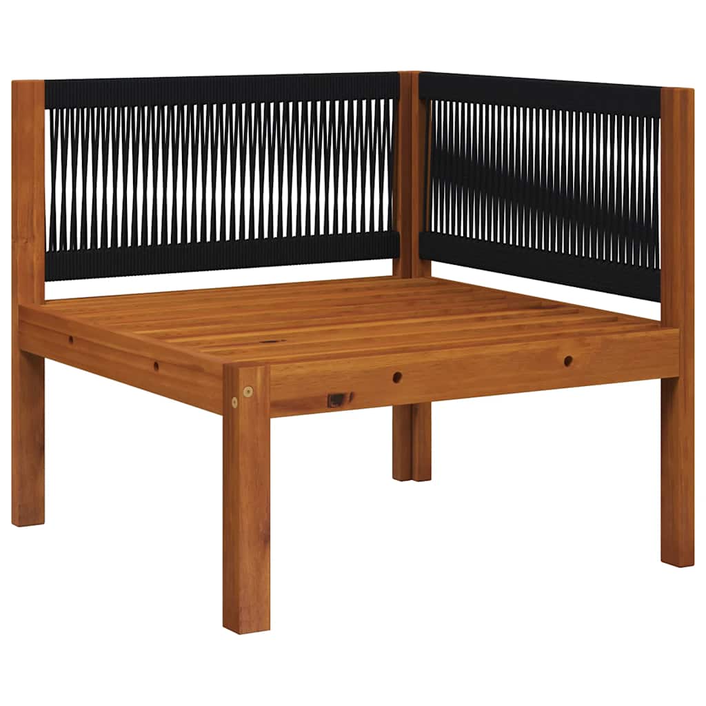 vidaXL Καναπές Κήπου Γωνιακός από Μασίφ Ξύλο Ακακίας με Μαξιλάρια