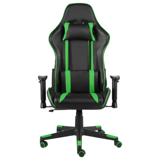vidaXL Καρέκλα Gaming Περιστρεφόμενη Πράσινη από PVC