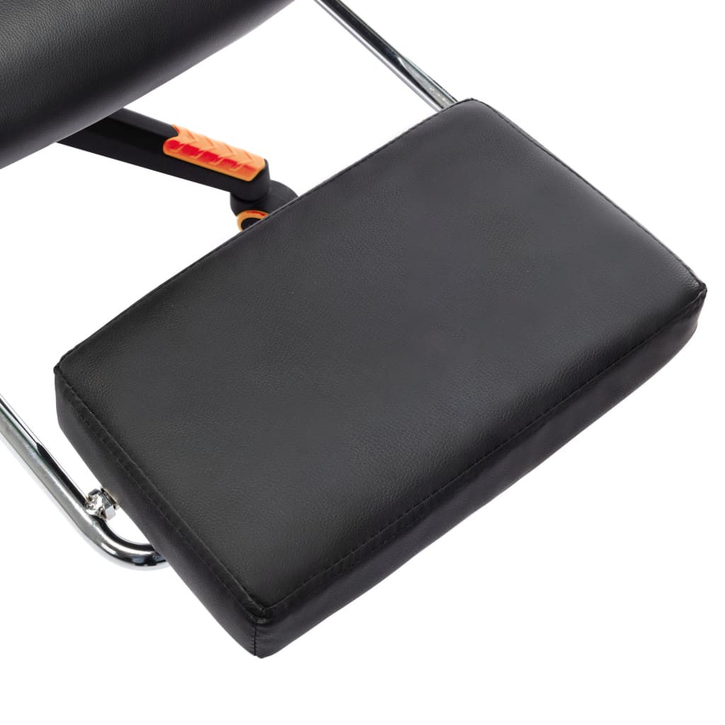 vidaXL Καρέκλα Gaming με Υποπόδιο Μαύρο/Πορτοκαλί από Συνθετικό Δέρμα