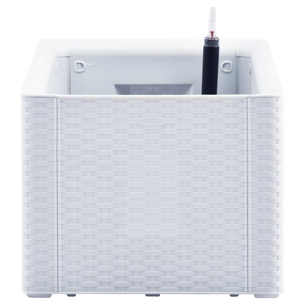 vidaXL Ζαρντινιέρα Κήπου Λευκή 100x43x33 εκ. με Αυτόματο Πότισμα