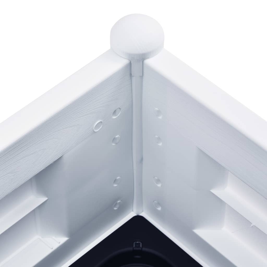 vidaXL Ζαρντινιέρα Υπερυψωμένη Λευκή 100 x 43 x 35 εκ. Πολυπροπυλένιο