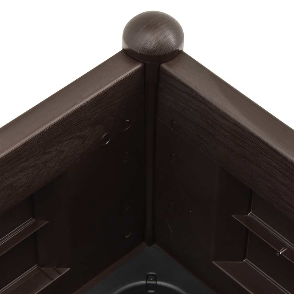 vidaXL Ζαρντινιέρα Υπερυψωμένη Μόκα 100 x 43 x 35 εκ. Πολυπροπυλένιο