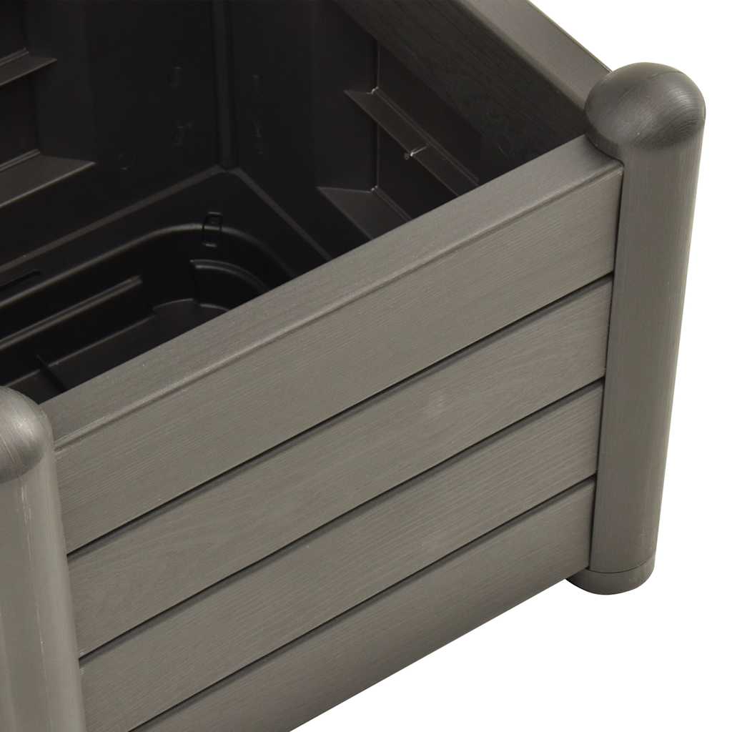 vidaXL Ζαρντινιέρα Κήπου Καφασωτό Ανθρακί 43x43x142 εκ Πολυπροπυλένιο
