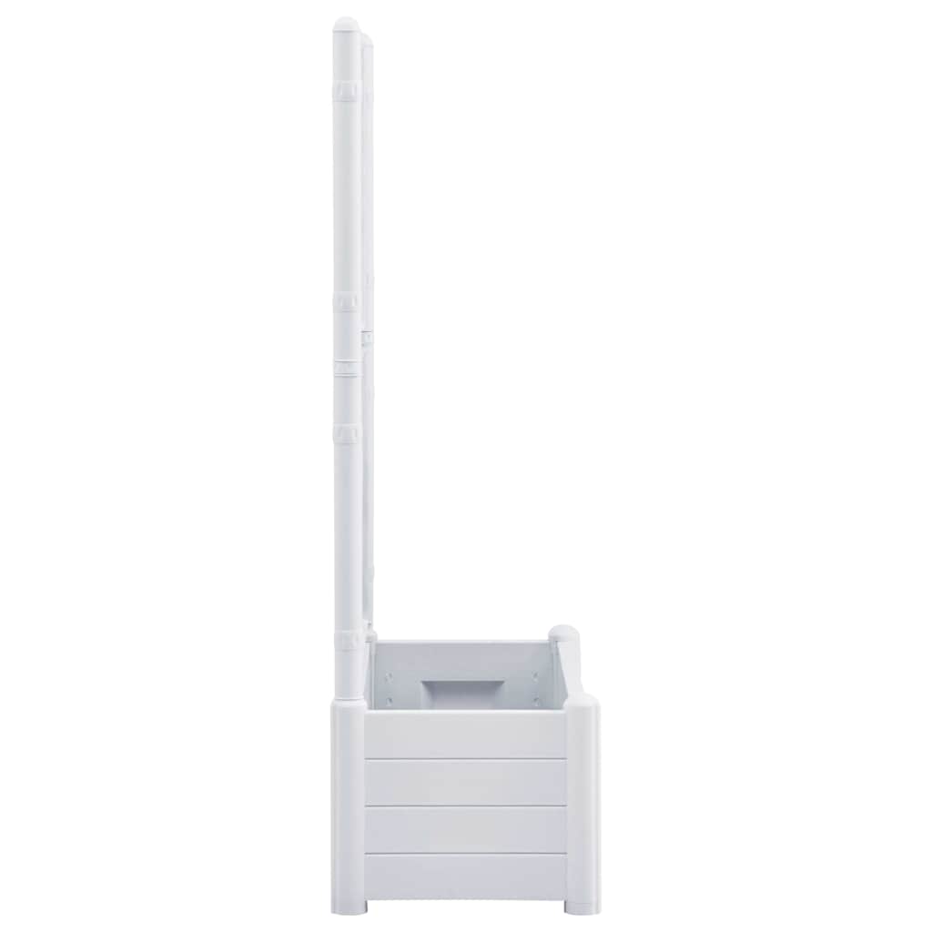 vidaXL Ζαρντινιέρα Κήπου με Καφασωτό Λευκή 100 x 43 x 142 εκ. από PP