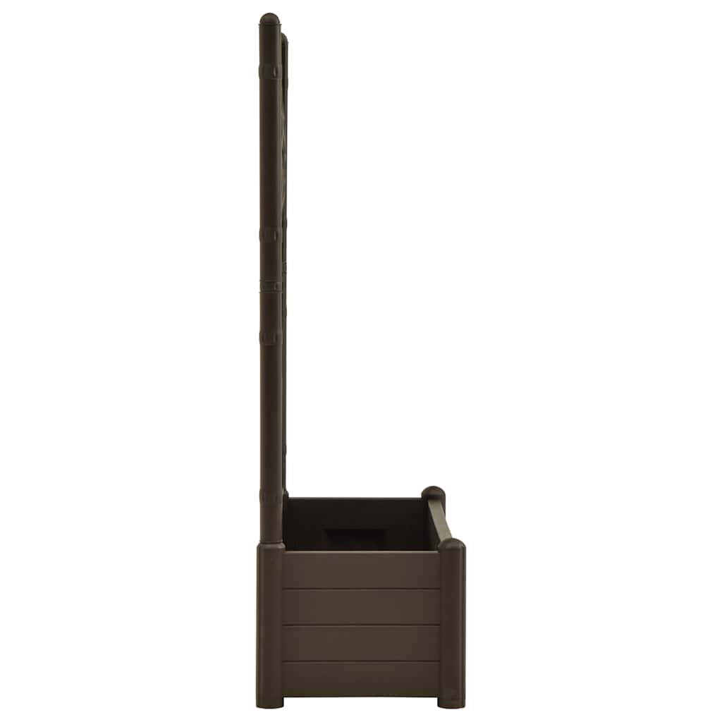 vidaXL Ζαρντινιέρα Κήπου με Καφασωτό Μόκα 100 x 43 x 142 εκ. από PP