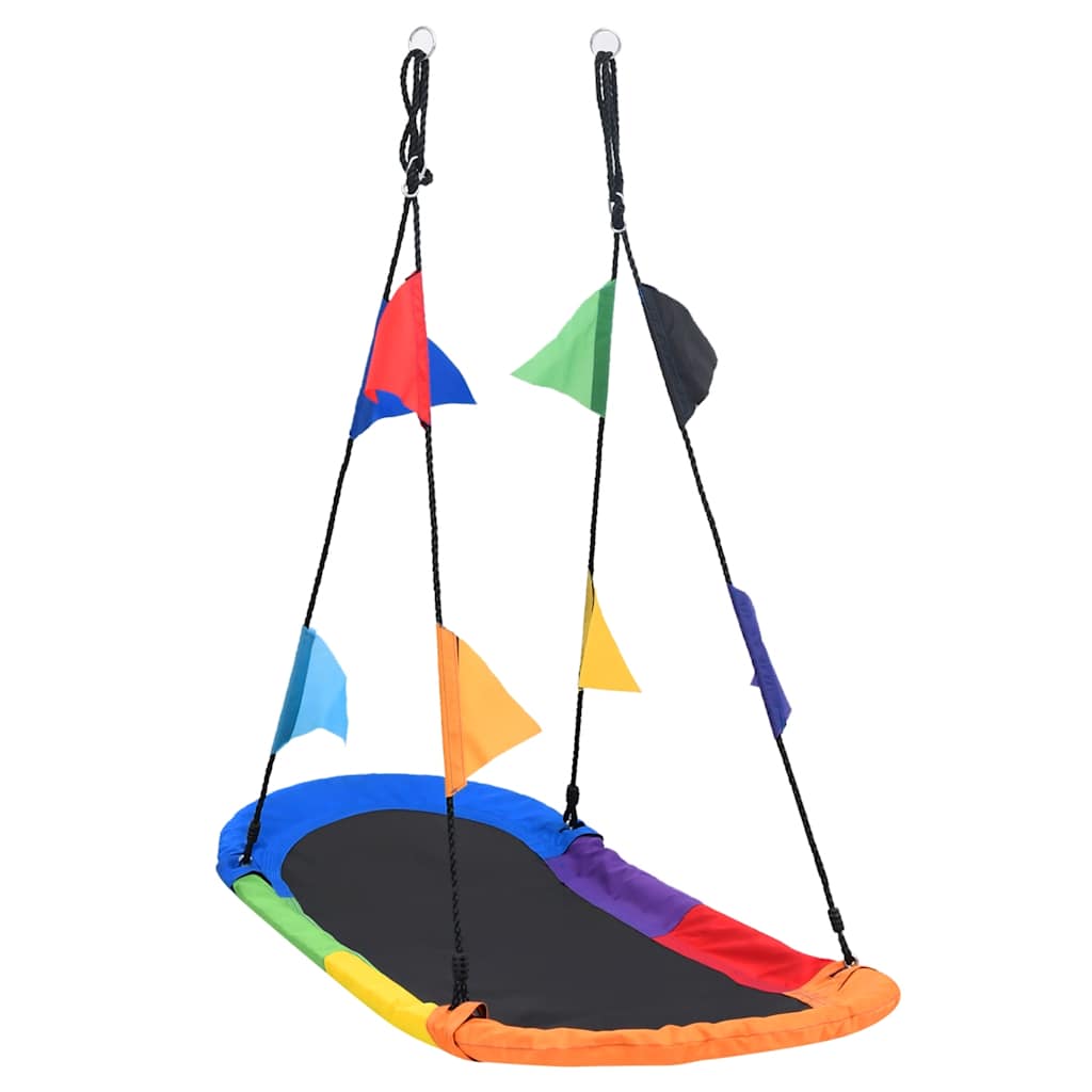 vidaXL Κούνια Φωλιά με Σημαίες 165 x 70 εκ.