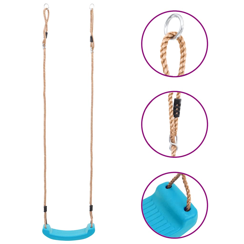 vidaXL Παιδική Κούνια Ανοιχτό Μπλε