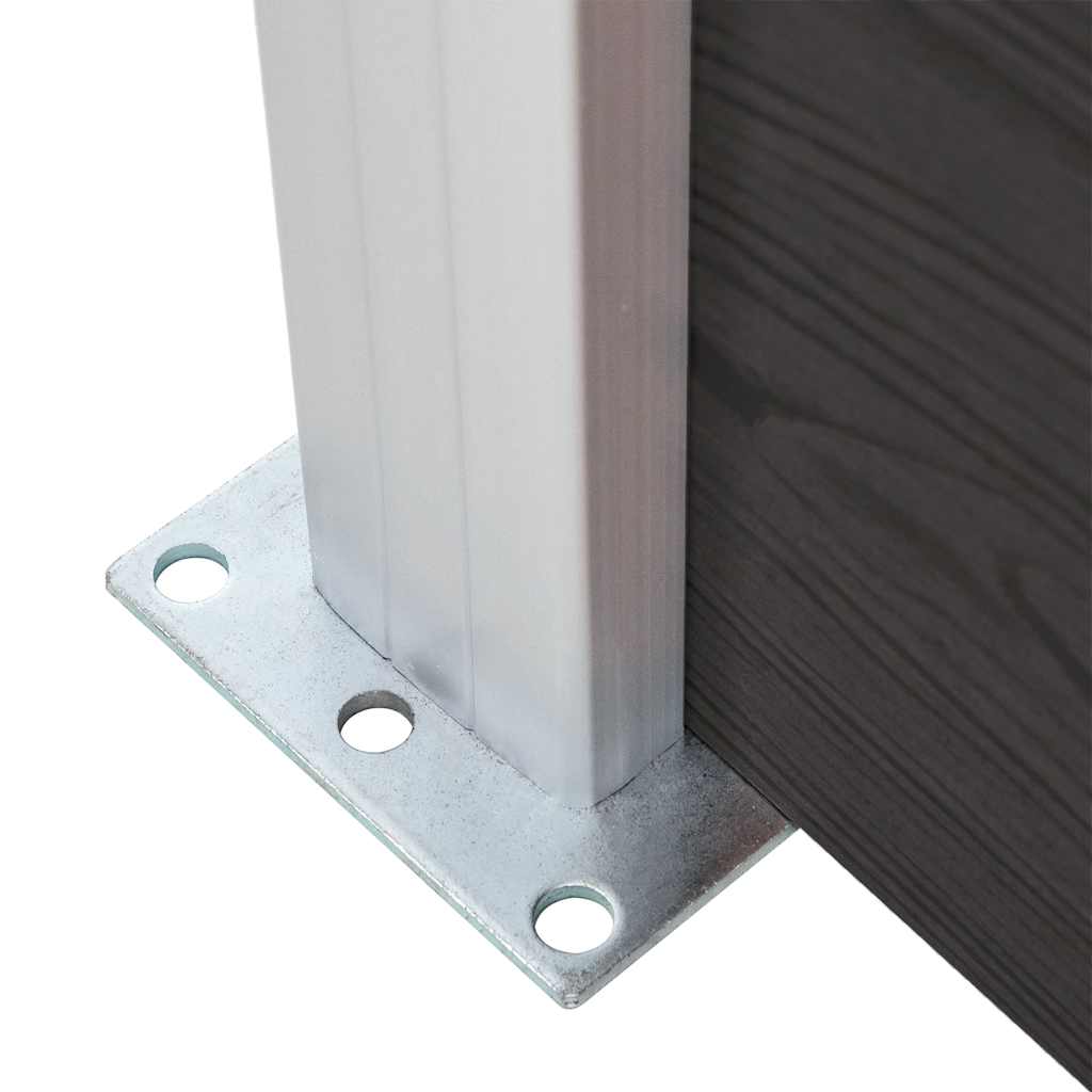 vidaXL Πάνελ Περίφραξης Μαύρο 175 x 186 εκ. από WPC