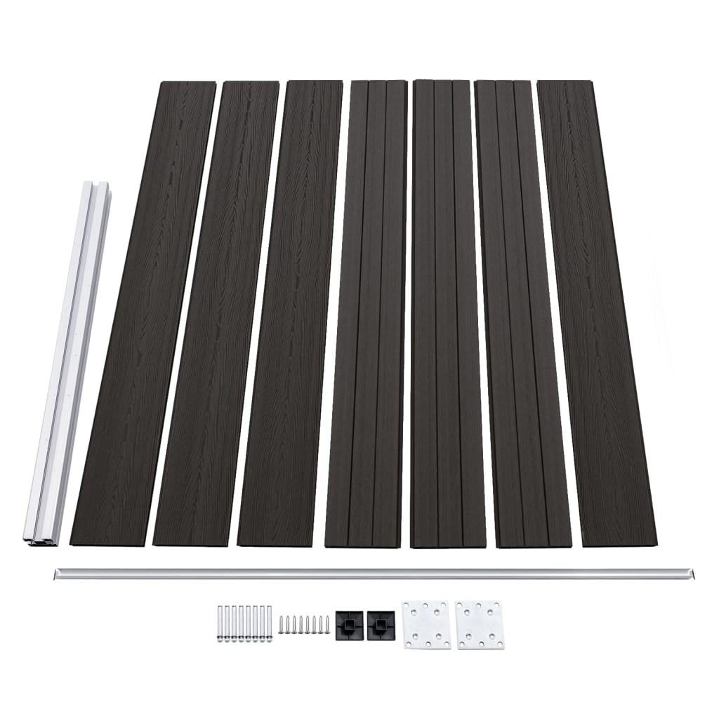 vidaXL Πάνελ Περίφραξης Γκρι 175 x 146 εκ. από WPC