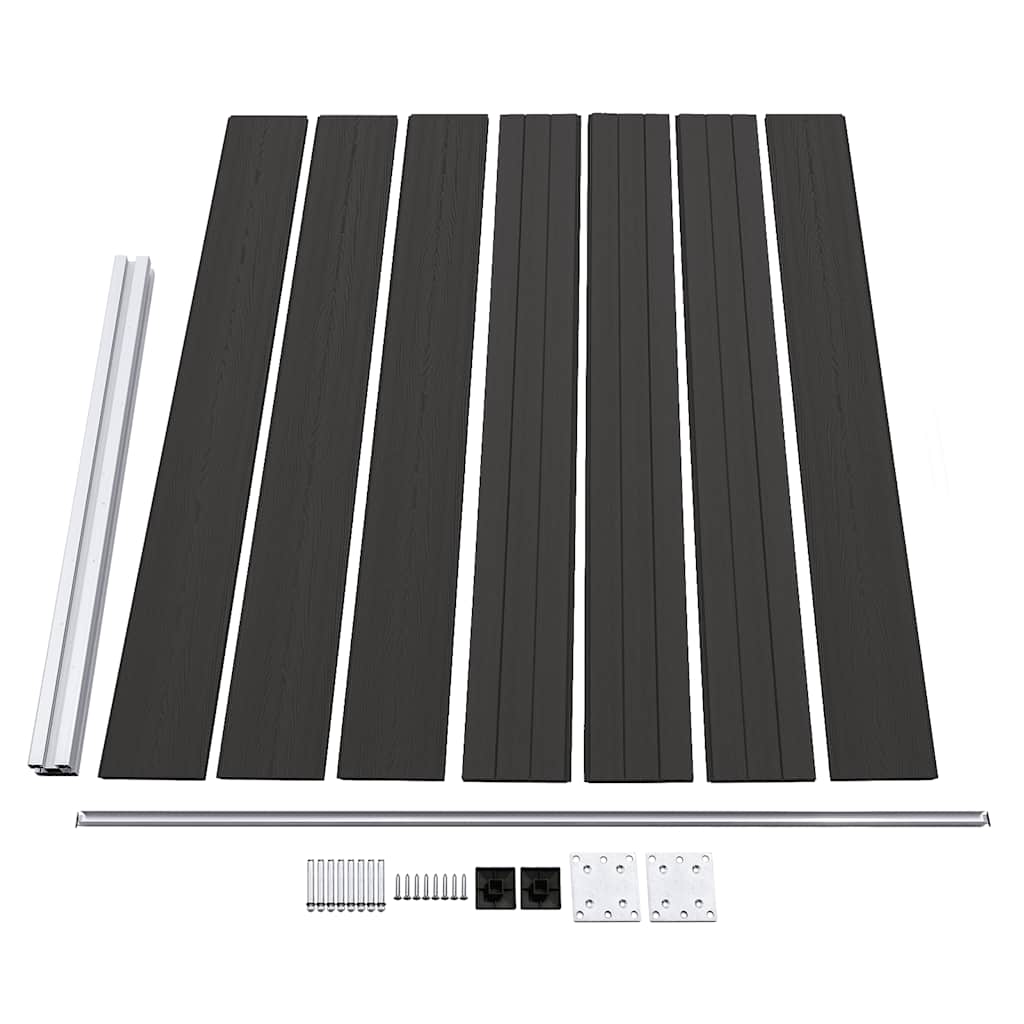 vidaXL Πάνελ Περίφραξης Μαύρο 175 x 146 εκ. από WPC