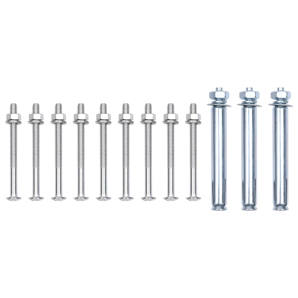 vidaXL Βραχίονες Στήριξης Στύλων Περίφραξης 3 τεμ. Γαλβανισμένο Ατσάλι