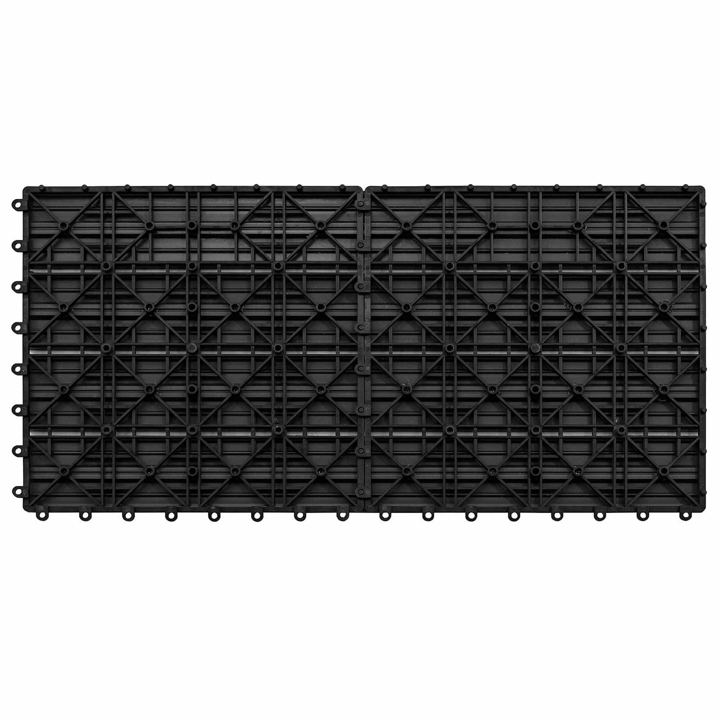 vidaXL Πλακάκι Δαπέδου 6 pcs Μαύρο 60 x 30 cm WPC