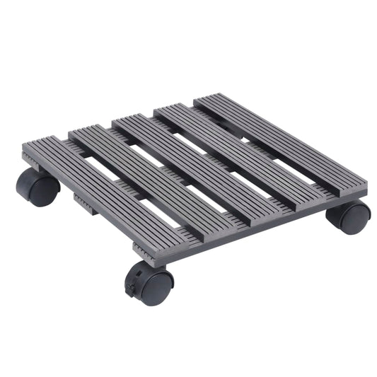 vidaXL Βάσεις για Γλάστρες με Ρόδες 2 τεμ. Γκρι 30x30x7,5 εκ. από WPC