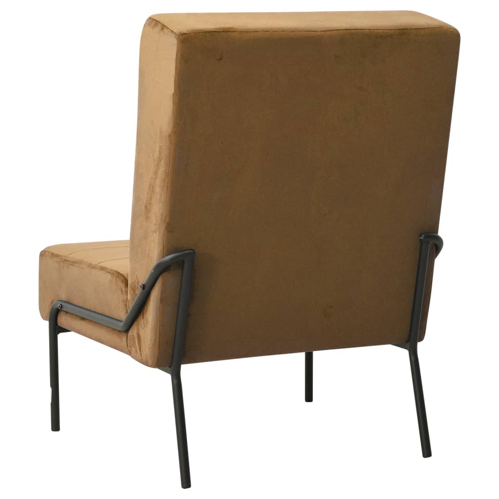 vidaXL Καρέκλα Χαλάρωσης 65 x 79 x 87 Καφέ Βελούδινη