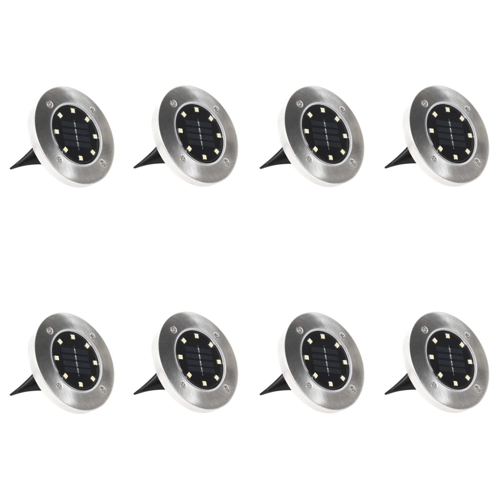 vidaXL Σποτ Ηλιακά Χωνευτά - Καρφωτά LED 8 τεμ. Πολύχρωμα