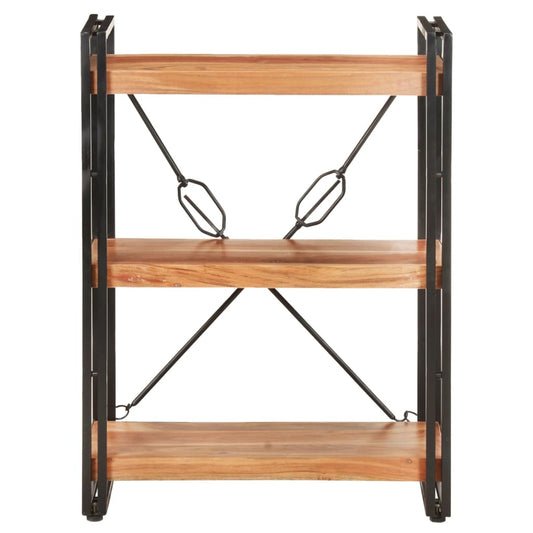 vidaXL Βιβλιοθήκη με 3 Επίπεδα 60 x 30 x 80 εκ. από Μασίφ Ξύλο Ακακίας