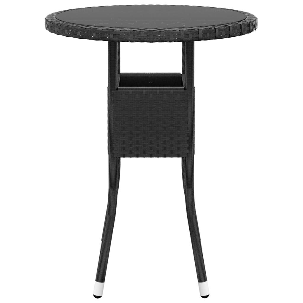 vidaXL Σετ Επίπλων Bistro Κήπου 3 τεμ. Μαύρο από Συνθετικό Ρατάν