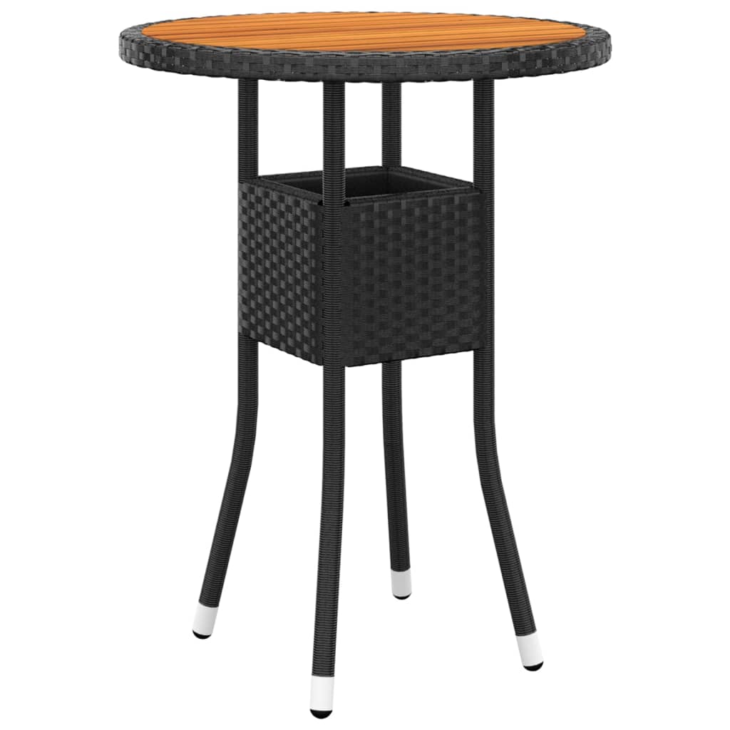 vidaXL Σετ Επίπλων Bistro Κήπου 3 τεμ. Μαύρο από Συνθετικό Ρατάν