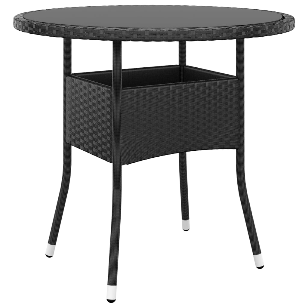 vidaXL Σετ Επίπλων Bistro Κήπου 5 τεμ. Μαύρο από Συνθετικό Ρατάν