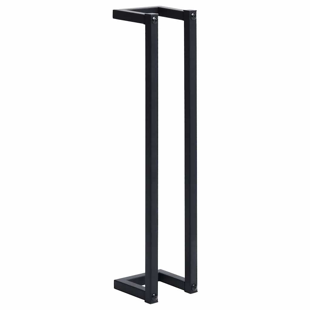 vidaXL Βάση για Πετσέτες Επιτοίχια Μαύρη 12,5x12,5x60 εκ. Σιδερένια