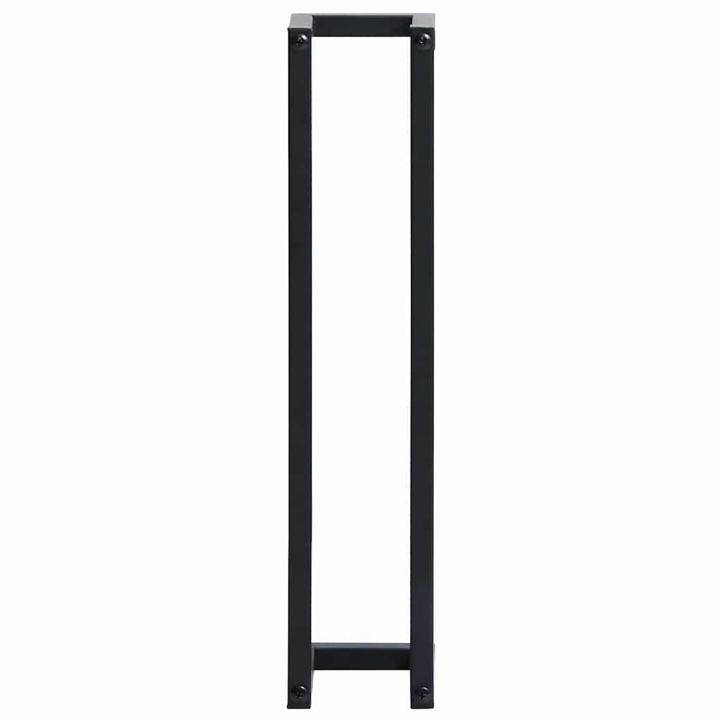 vidaXL Βάση για Πετσέτες Επιτοίχια Μαύρη 12,5x12,5x60 εκ. Σιδερένια