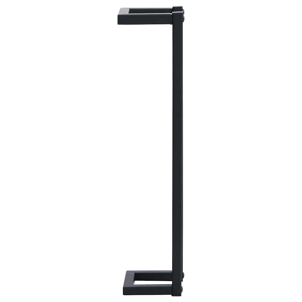 vidaXL Βάση για Πετσέτες Επιτοίχια Μαύρη 12,5x12,5x60 εκ. Σιδερένια