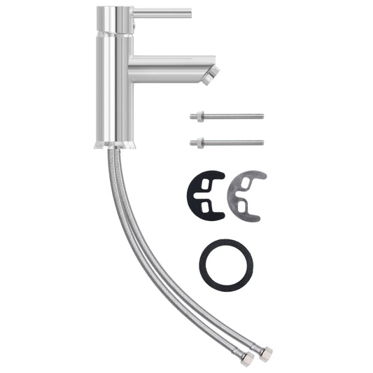 vidaXL Μπαταρία Νιπτήρα Μπάνιου Χρωμέ Φινίρισμα 130 x 176 χιλ.