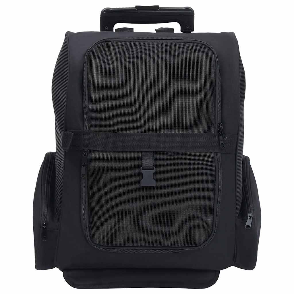 vidaXL Τσάντα Μεταφοράς Κατοικίδιων Αναδιπλούμενη Πολυχρηστική Μαύρη