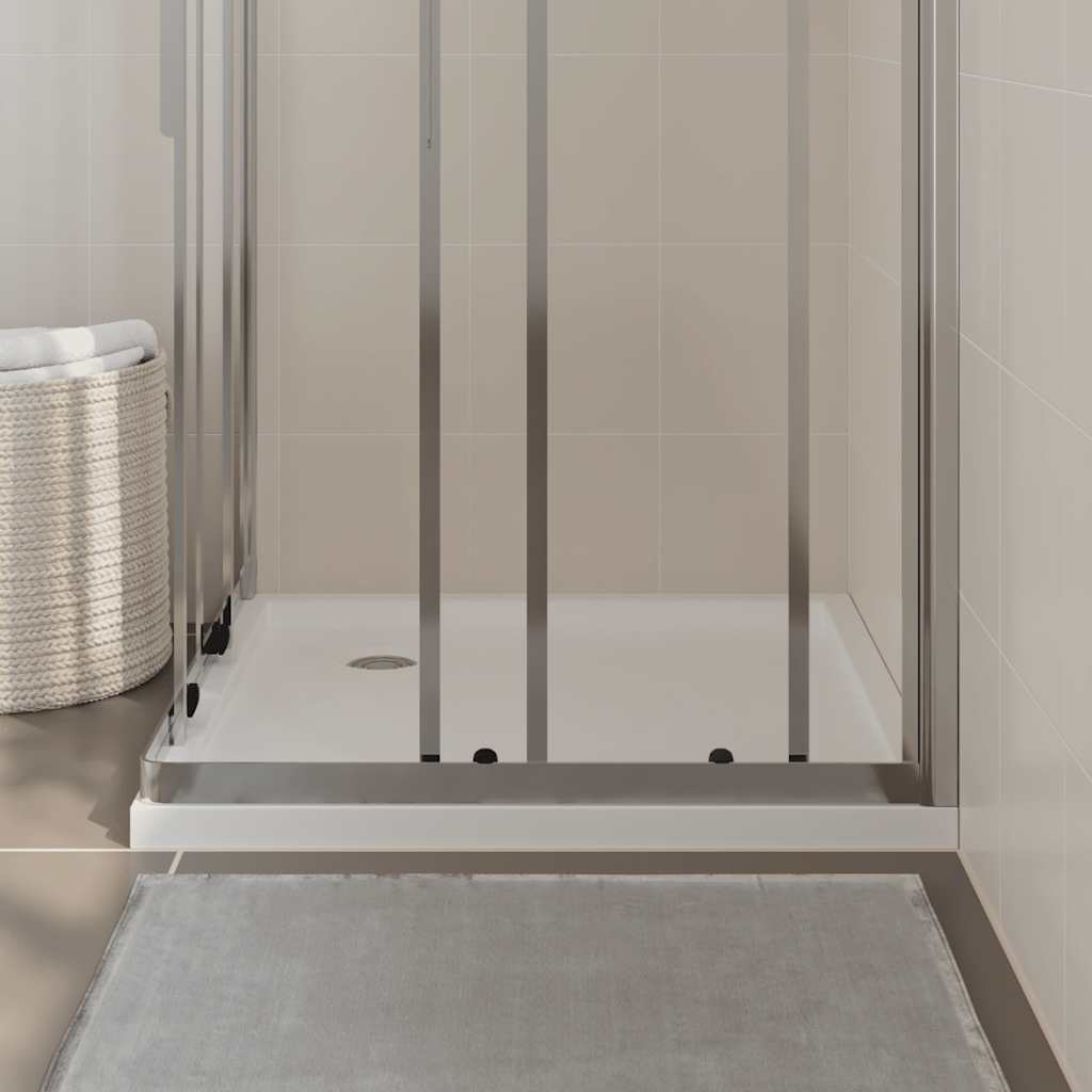 vidaXL Βάση Ντουζιέρας Τετράγωνη Λευκή 80 x 80 εκ. από ABS