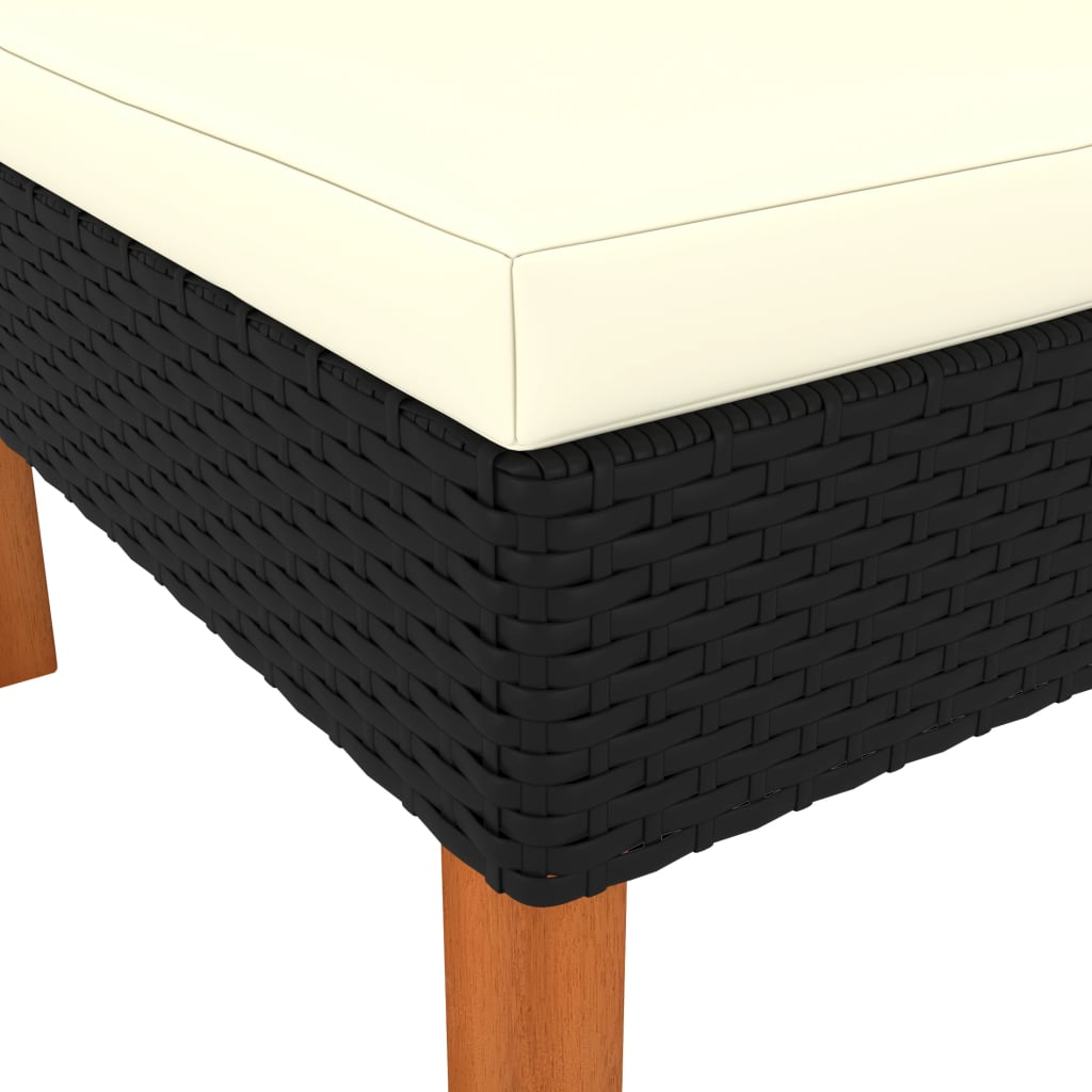 vidaXL Καναπέδες Γωνιακοί 2 τεμ. Συνθετικό Ρατάν/Μασίφ Ξύλο Ευκαλύπτου