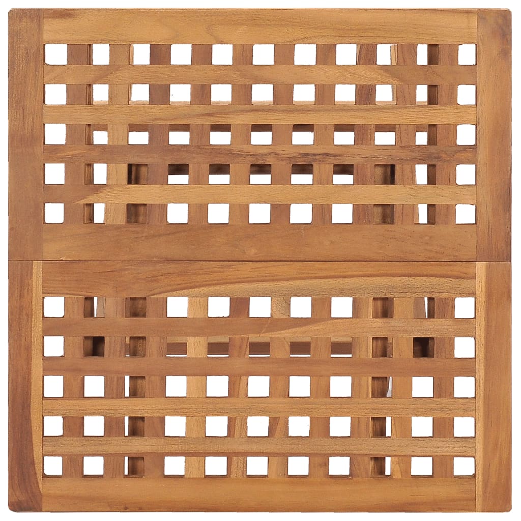 vidaXL Τραπέζι Κήπου Πτυσσόμενο 50 x 50 x 50 εκ. από Μασίφ Ξύλο Teak