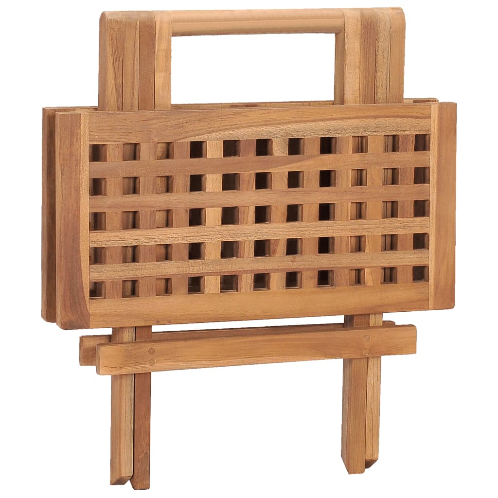 vidaXL Τραπέζι Κήπου Πτυσσόμενο 50 x 50 x 50 εκ. από Μασίφ Ξύλο Teak