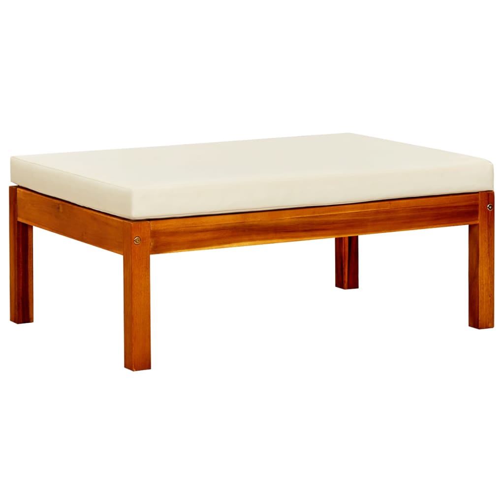 vidaXL Παγκάκι Κήπου με Τραπέζι και Υποπόδια από Μασίφ Ξύλο Ακακίας