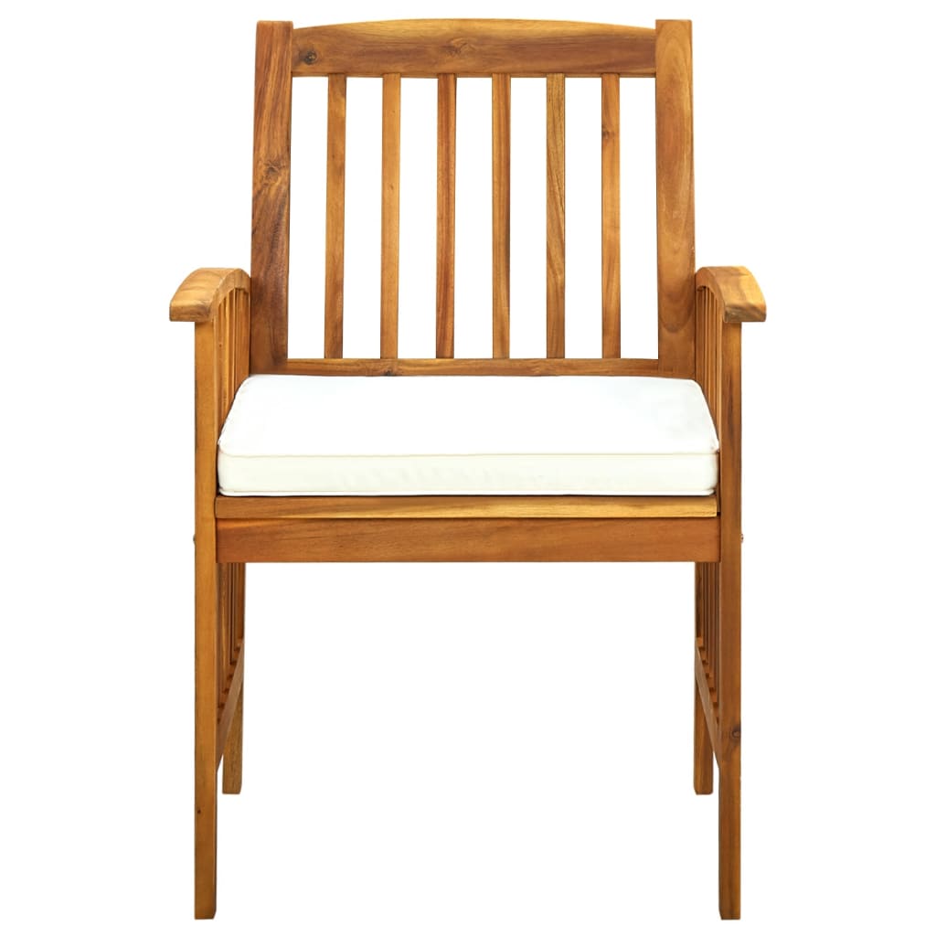 vidaXL Σετ Τραπεζαρίας Κήπου 7 τεμ. Μασίφ Ξύλο Ακακίας με Μαξιλάρια