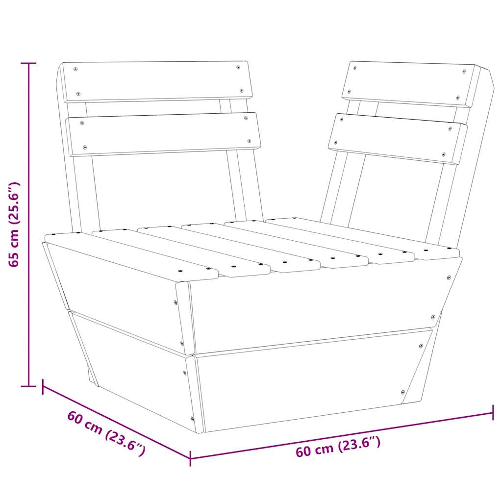 vidaXL Καναπές Γωνιακός Τμηματικός από Παλέτες Εμποτ. Ξύλο Ερυθρελάτης