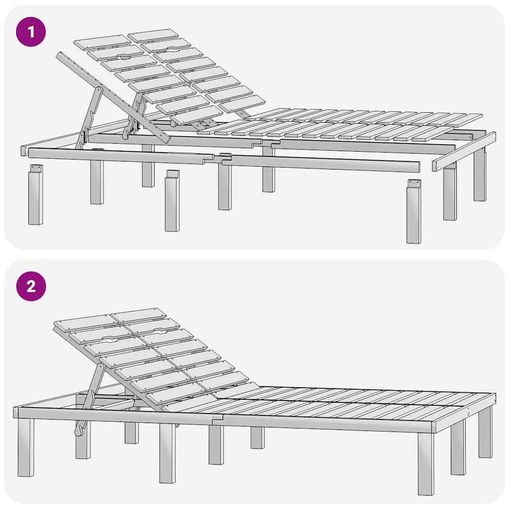 vidaXL Ξαπλώστρα Διπλή από Πράσινο Εμποτισμένο Ξύλο Πεύκου