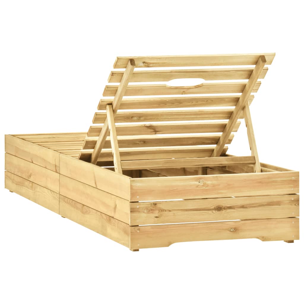 vidaXL Ξαπλώστρα Πράσινη από Εμποτισμένο Ξύλο Πεύκου