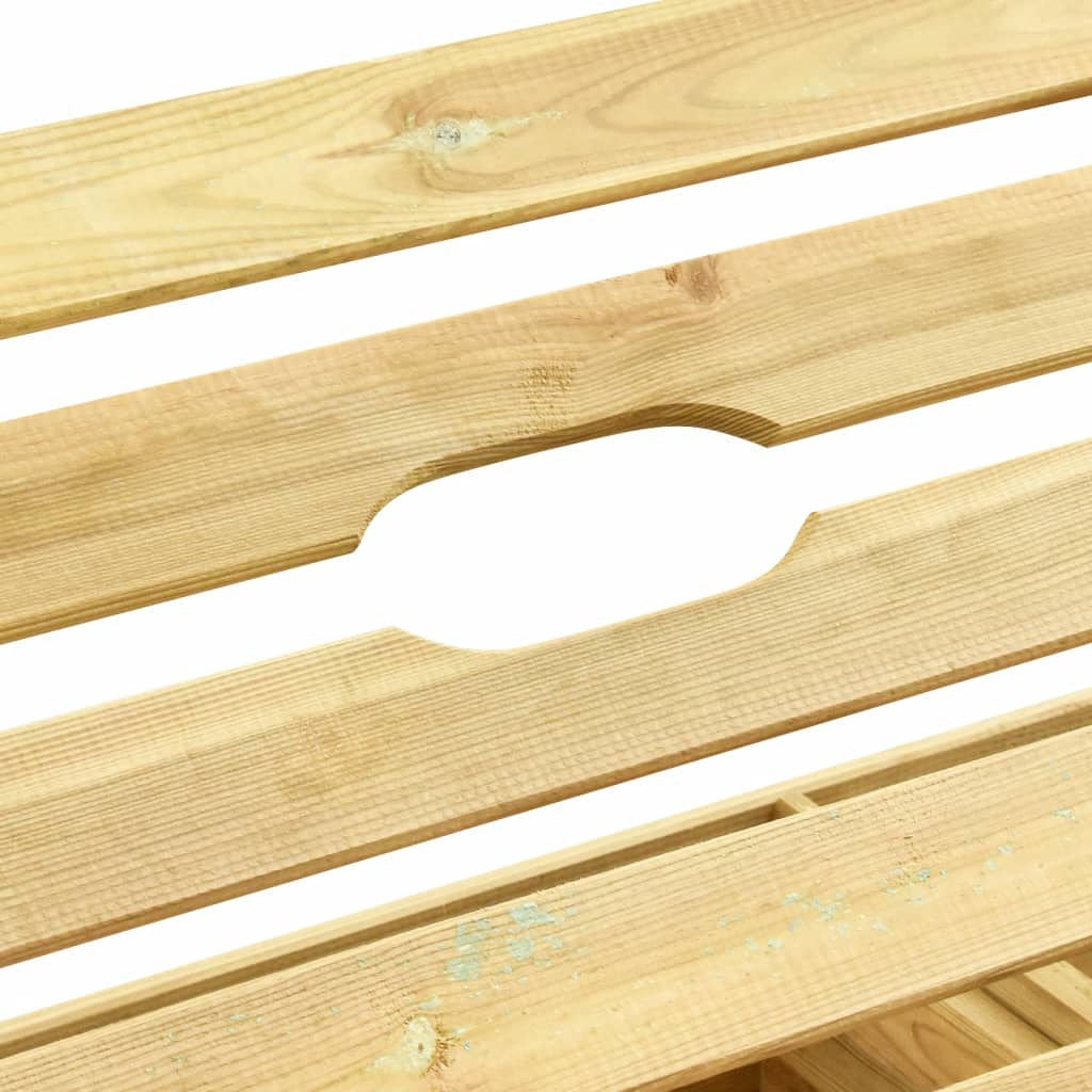 vidaXL Ξαπλώστρα Διπλή από Πράσινο Εμποτισμένο Ξύλο Πεύκου